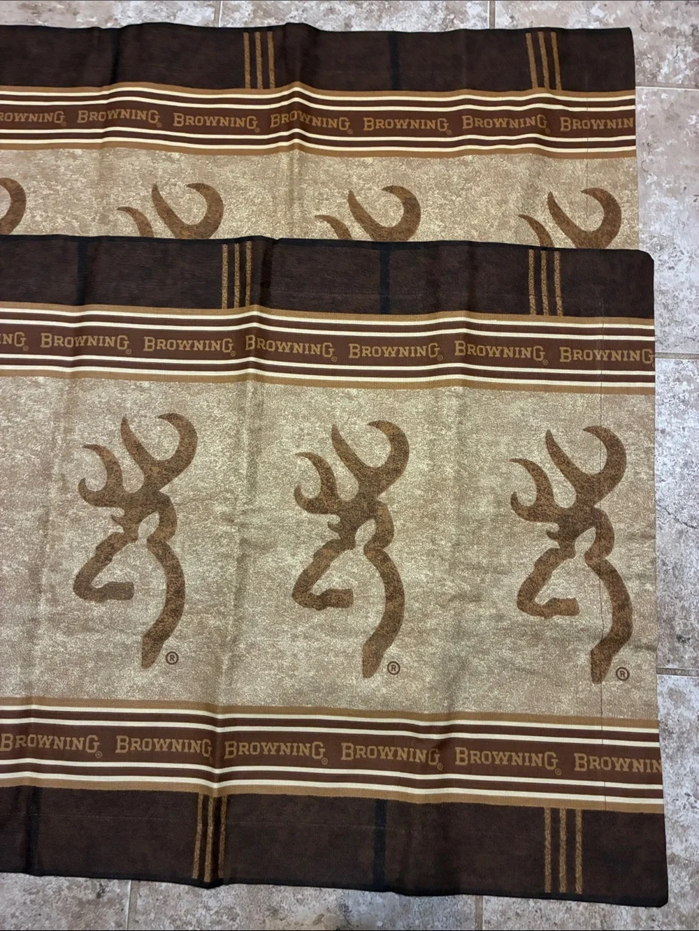 Browning Brown and Tan Deer Logo Decorative Pillow Covers Set of 2